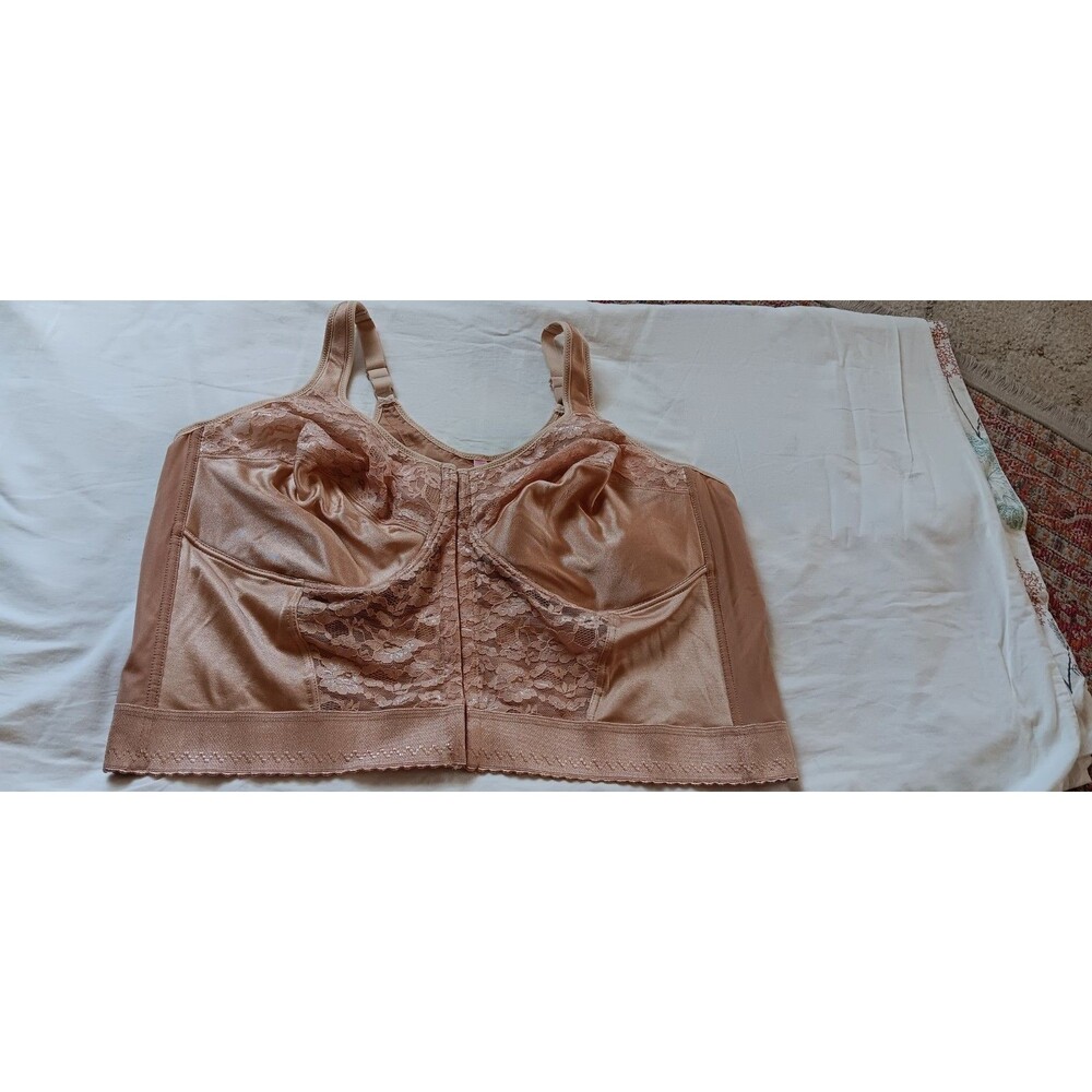 Comfort Choice Size 52C Beige Posture Support Bra Front Closure